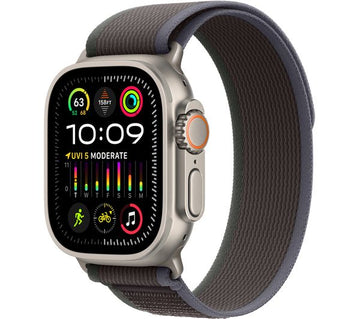 APPLE Watch Ultra 2 Cellular - 49mm Titanium Case with Black & Blue Trail Loop, S/M - Very Good